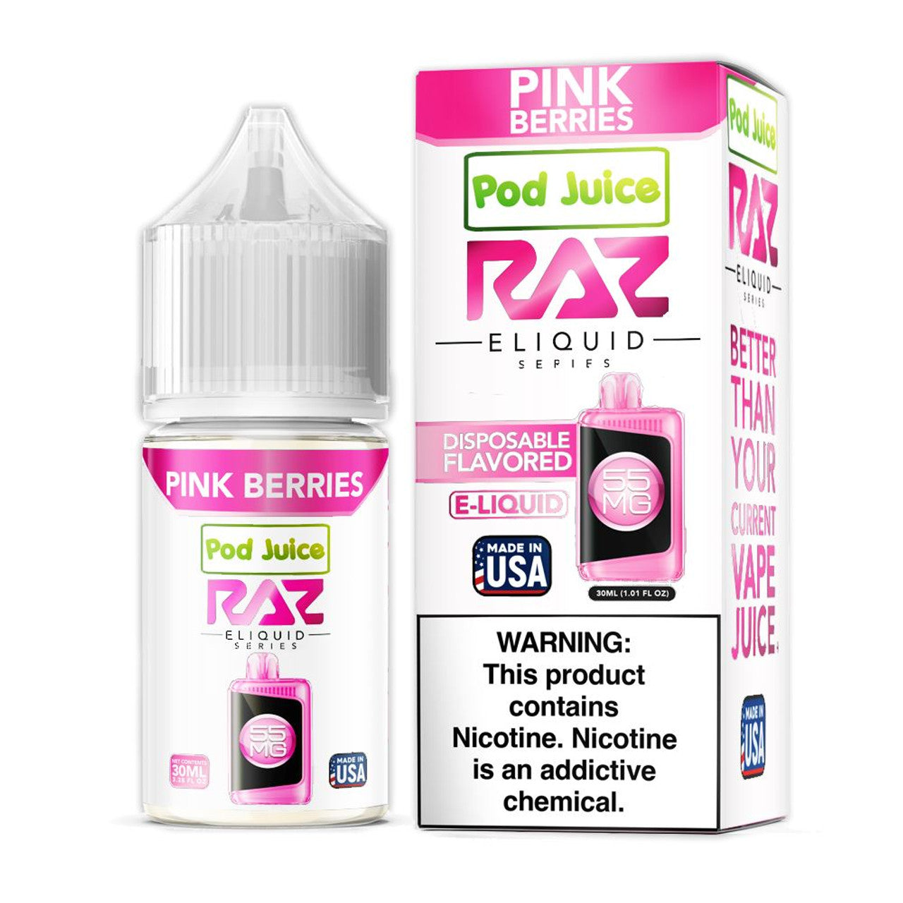 Pod Juice Pink Berries 30mL E-Liquid Apolloecigs.com Pod Juice Pink Berries 30mL E-Liquid Apolloecigs.com
