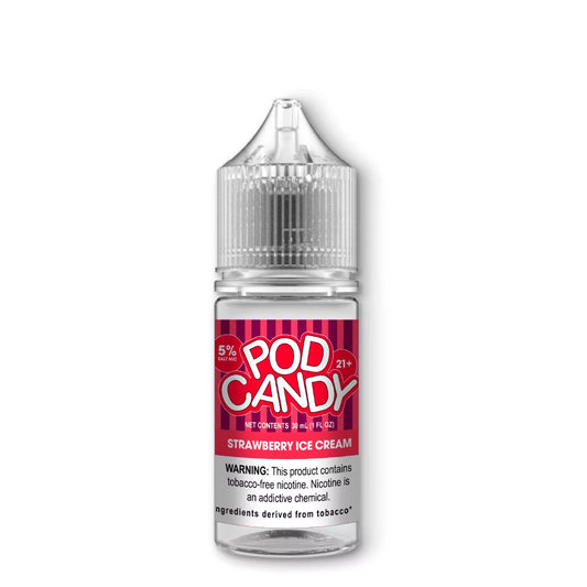 Pod Candy Salt Nicotine Strawberry Ice Cream 30mL E-Liquid