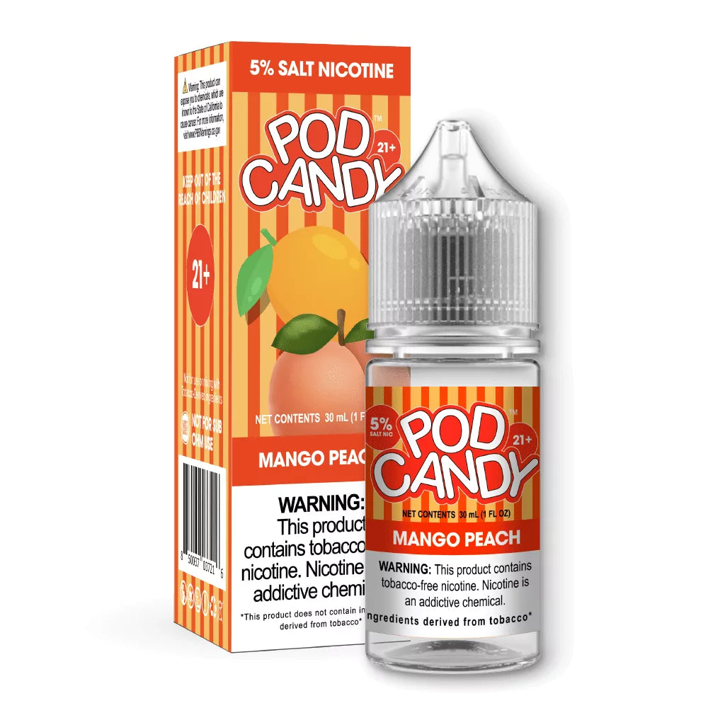 Pod Candy Salt Nicotine Mango Peach 30mL E-Liquid