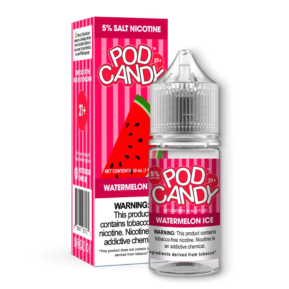 Pod Candy Salt Nicotine Watermelon Ice 30mL E-Liquid